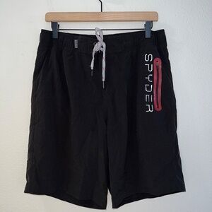 Men's Spyder Side Logo Hybrid Black Board Shorts size medium